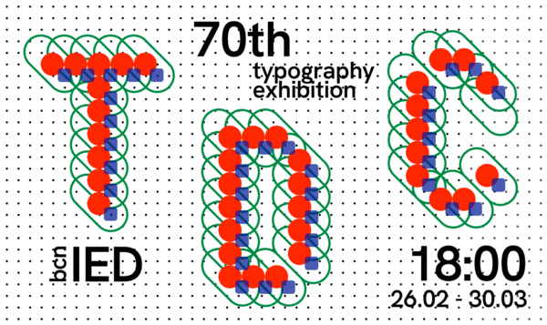 Poster of the TYPE DIRECTORS CLUB exhibition at IED BARCELONA